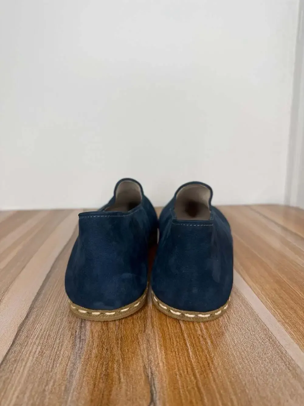 Denels women Blue Suede Slip-On Loafers Size 10